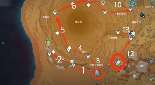 《原神》3.4版千壑沙地全锚点开启方法