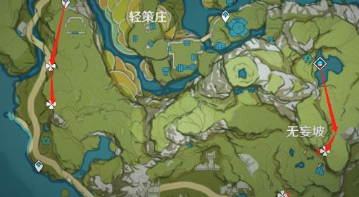 《原神》3.3版琉璃带采集路线