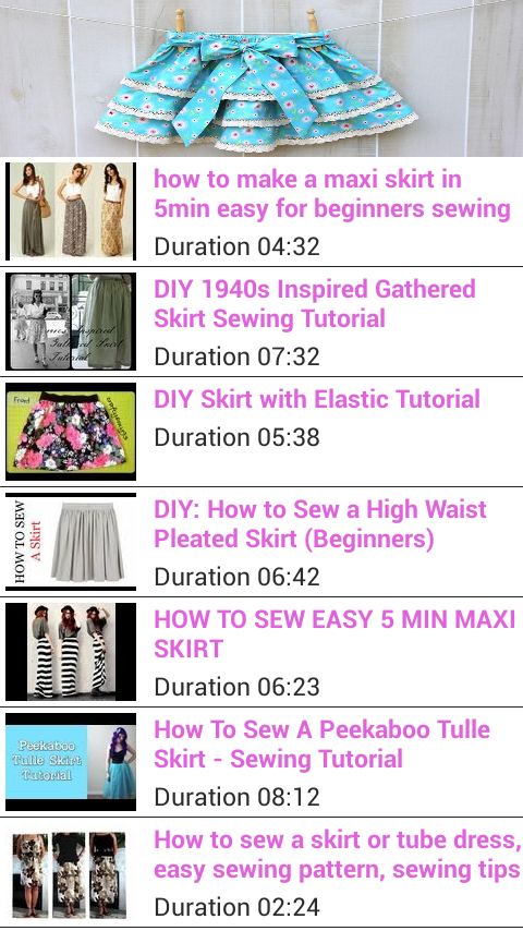 Free Sewing Tutorials Skirt截图1