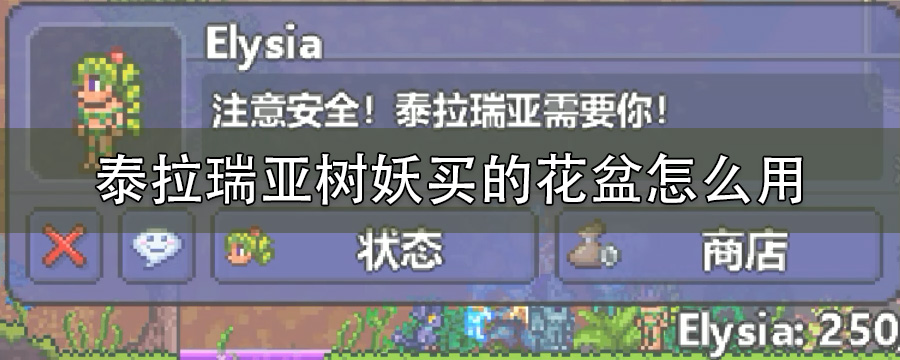 泰拉瑞亚树妖买的花盆怎么用