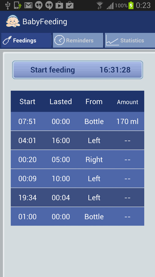 Baby Feeding Tracker0