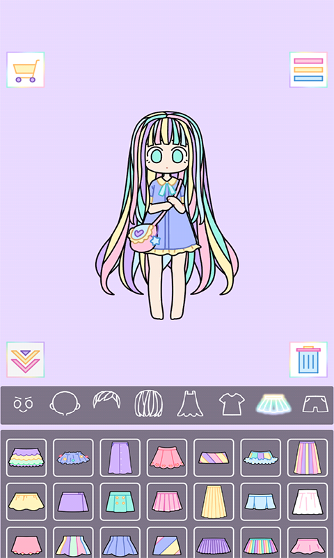 粉彩女孩换装游戏截图1