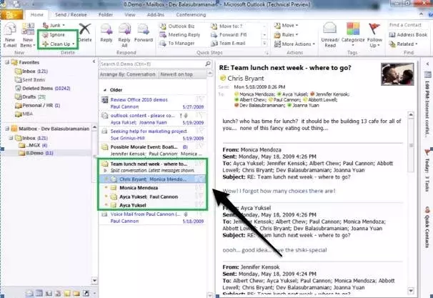 Start Outlook 2010 Tutorial1